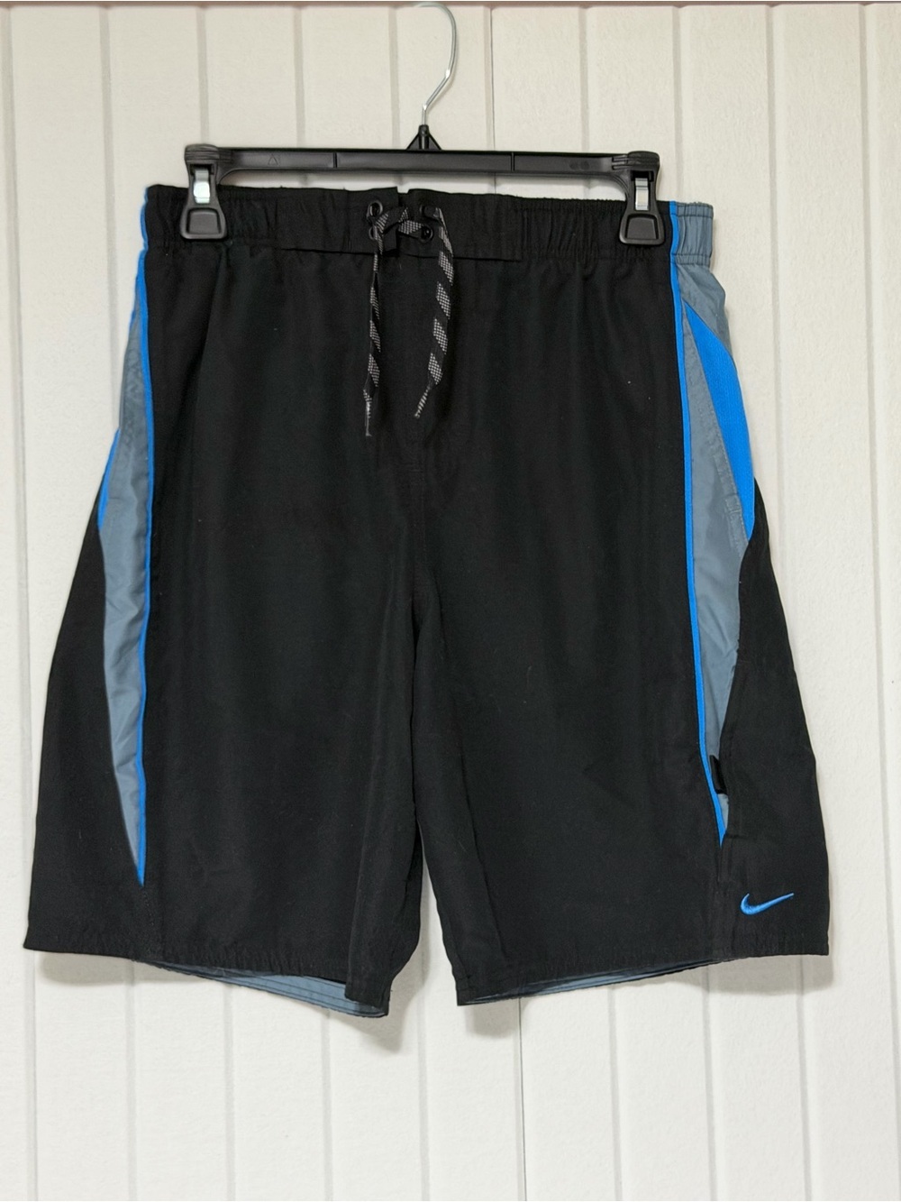 Nike Men's Swim Trunks with Blue and Gray Panels